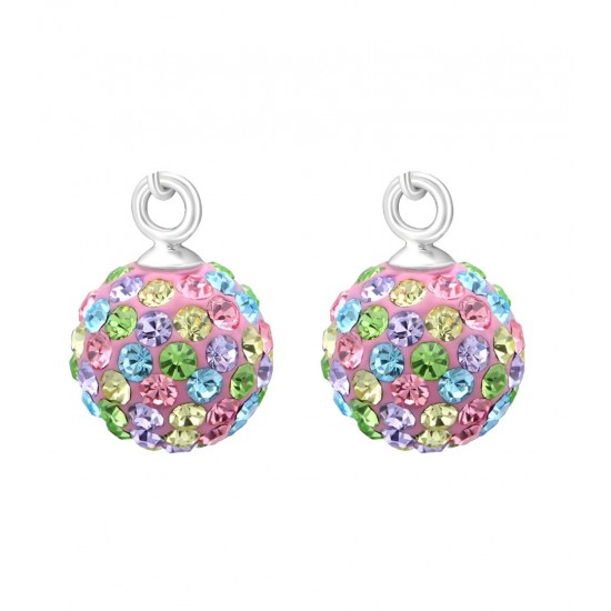 Cercei argint, Minge, Cristale Multicolor, A4S12995 Cercei argint, Minge, Cristale Multicolor, A4S12995