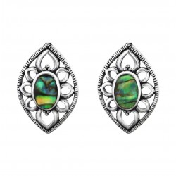 Cercei argint,  Multicolor Abalone , A4S30829