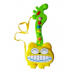 Chitara interactiv pentru copii cu butoane care emit diverse melodii, Galben, 36 cm LTOY50