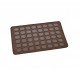 Covor din silicon pentru  Macarons, 48 de cavitati, Maro, 38 cm, 383COF