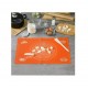 Covoras pentru aluat din silicon, foaie antiaderenta, 56x41 cm, Portocaliu, 555COF