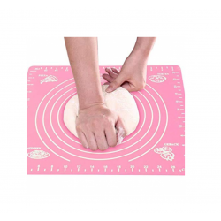 Covoras pentru aluat din silicon, foaie antiaderenta, 60x80 cm, Roz, 556COF