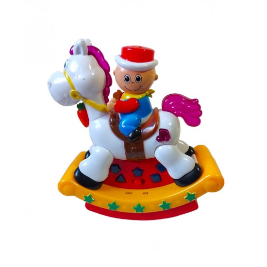 Cowboy pe cal, Balanseaza lumineaza si canta, Galben, 17135SX-1