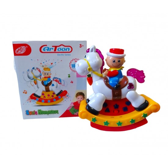 Cowboy pe cal, Balanseaza lumineaza si canta, Galben, 17135SX-1
