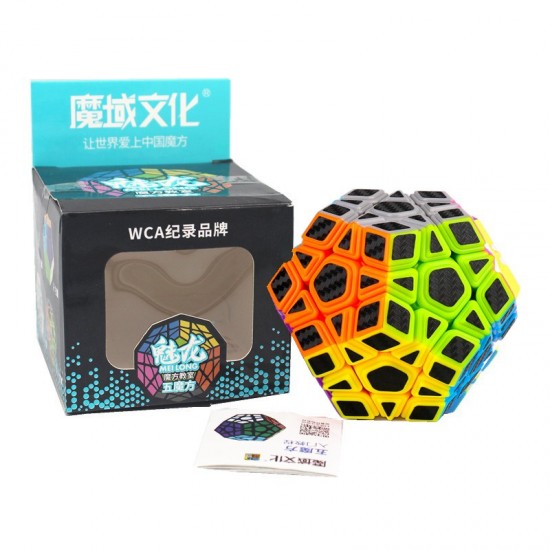 Cub Magic 3x3x3 Moyu MeiLong Megaminx, Fibra de carbon, 444CUB-1