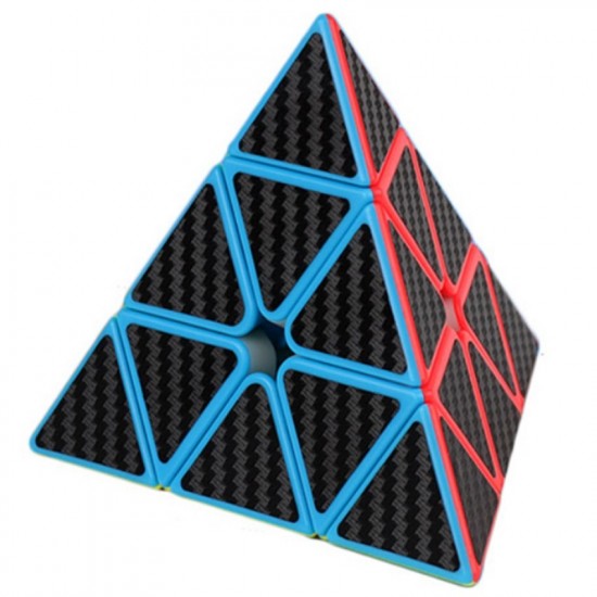 Cub Magic 3x3x3 Moyu MeiLong Pyraminx fibra de carbon, Black, 368CUB-1