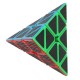 Cub Magic 3x3x3 Moyu MeiLong Pyraminx fibra de carbon, Black, 368CUB-1