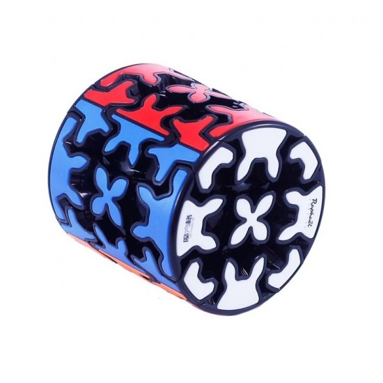 Cub Magic 3x3x3, QiYi Gear Cylinder SpeedCube, Black, 417CUB-1
