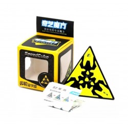 Cub Magic 3x3x3 QiYi Gear Pyraminx Speedcube, Black, 335CUB-1