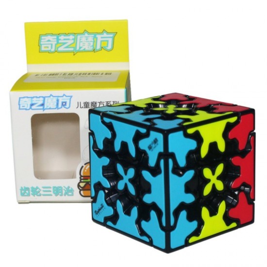 Cub Magic 3x3x3, QiYi Gear sandwich, Black, 456CUB-1