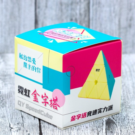 Cub Magic 3x3x3, QiYi Qi Ming Pyraminx Neon SpeedCube, Stickerless, 420CUB-1 Cub Magic 3x3x3, QiYi Qi Ming Pyraminx Neon SpeedCube, Stickerless, 420CUB-1