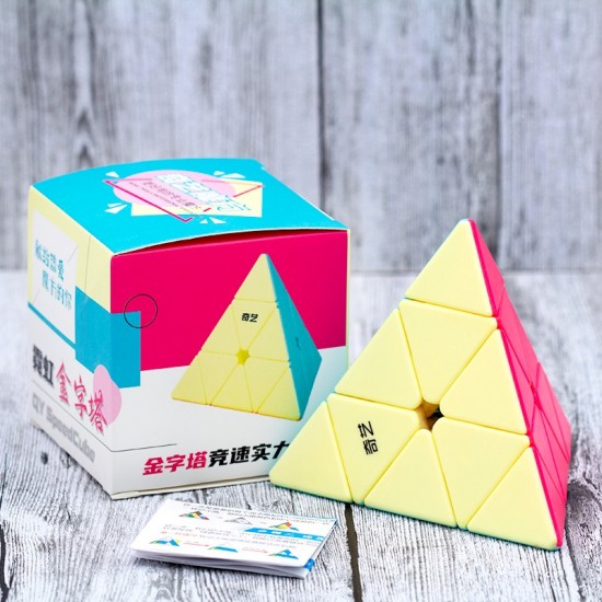 Cub Magic 3x3x3, QiYi Qi Ming Pyraminx Neon SpeedCube, Stickerless, 420CUB-1 Cub Magic 3x3x3, QiYi Qi Ming Pyraminx Neon SpeedCube, Stickerless, 420CUB-1
