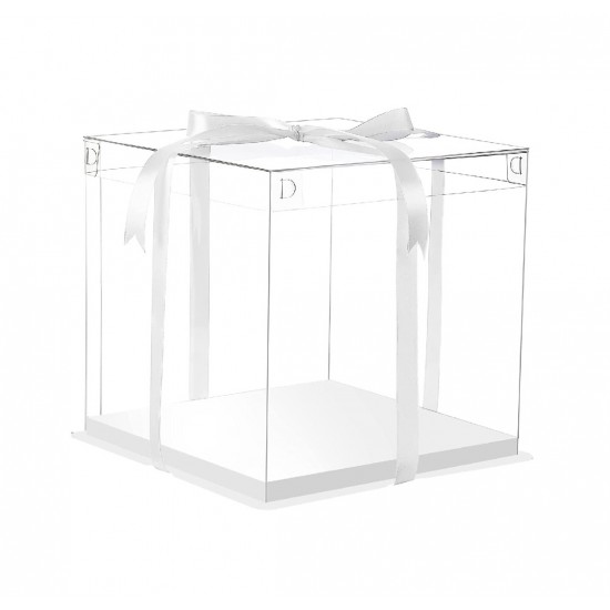 Cutie Toruti cu capac transparent  si baza din carton plastifiat solid si rezistent, 33x33 cm, 414COF
