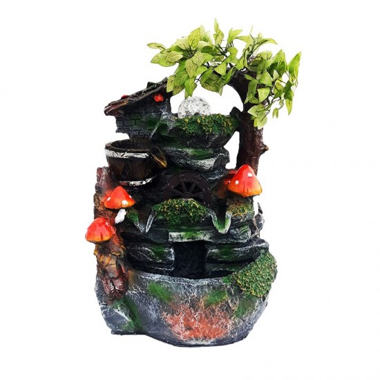 Fantana arteziana, cu buton On/off, Bila si leduri luminoase, 30 cm, 84AAX Fantana arteziana, cu buton On/off, Bila si leduri luminoase, 30 cm, 84AAX
