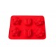 Forma din silicon pentru prajituri, 6 cavitati, Floral, 118COF