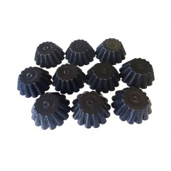 Forma pentru Savarine, Set 10 cavitati, Negru, 10 cm, 400COF
