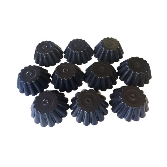 Forma pentru Savarine, Set 10 cavitati, Negru, 10 cm, 400COF