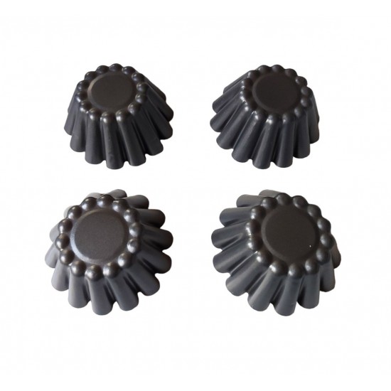 Forma pentru Savarine, Set 4 cavitati, Gri, 10 cm, 327COF Forma pentru Savarine, Set 4 cavitati, Gri, 10 cm, 327COF