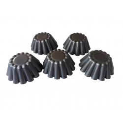 Forma pentru Savarine, Set 5 cavitati, Gri, 10 cm, 328COF