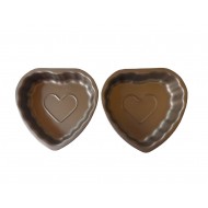 Forma pentru Tarte, Set 2 forme, Inima, Maro, 10 cm, 403COF Forma pentru Tarte, Set 2 forme, Inima, Maro, 10 cm, 403COF