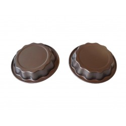 Forma pentru Tarte, Set 2 forme, Rotund, Maro, 10 cm, 404COF