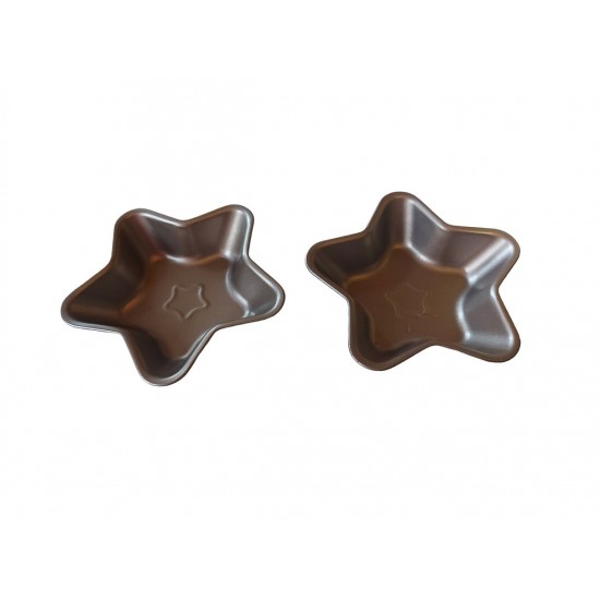 Forma pentru Tarte, Set 2 forme, Stea, Maro, 10 cm, 405COF Forma pentru Tarte, Set 2 forme, Stea, Maro, 10 cm, 405COF
