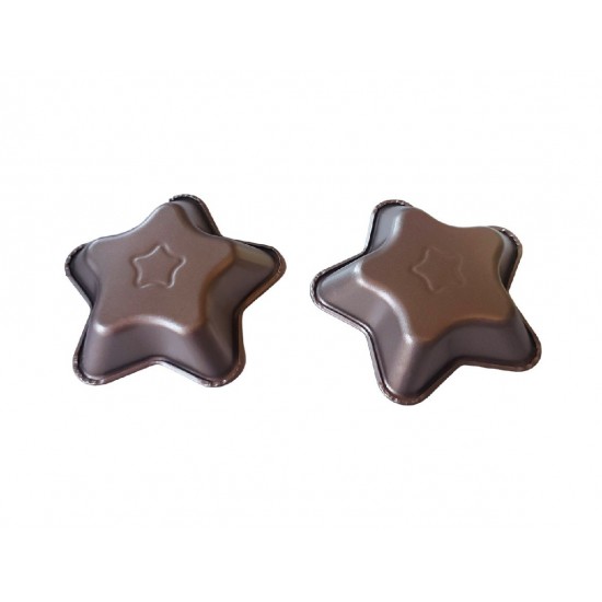 Forma pentru Tarte, Set 2 forme, Stea, Maro, 10 cm, 405COF Forma pentru Tarte, Set 2 forme, Stea, Maro, 10 cm, 405COF