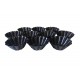 Forma pentru mini Savarine, Set 10 cavitati, Negru, 7.5 cm, 401COF