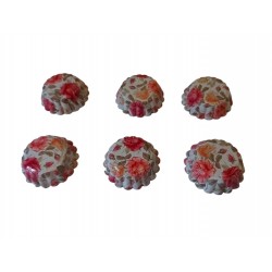 Forma pentru mini Tarte, Set 6 cavitati, Roz, 6.5 cm, 387COF