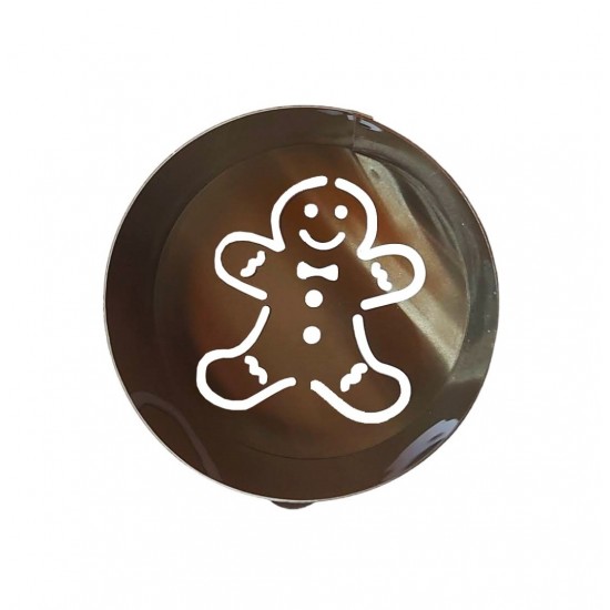 Forma pentru prajituri, Rotund cu sablon de ornat, Model omulet de turta dulce, 7.5 cm, 420COF Forma pentru prajituri, Rotund cu sablon de ornat, Model omulet de turta dulce, 7.5 cm, 420COF