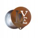 Forma pentru prajituri, Rotund cu sablon de ornat, Text Love, 7.5 cm, 415COF