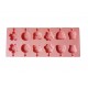Forma silicon 12 cavitati, Diverse modele, Acadele din ciocolata sau Acadele din zahar, Roz, 26 cm, 312COF
