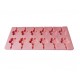 Forma silicon 12 cavitati, Flori, Acadele din ciocolata sau Acadele din zahar, Roz, 26 cm, 294COF