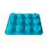 Forma silicon 12 cavitati, Pentru prajituri, Albastru, 32 cm, 229COF