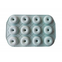 Forma silicon 12 cavitati, Pentru prajituri sau Briose, Verde, 28 cm, 235COF