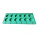Forma silicon 12 cavitati, Rotund, Acadele din ciocolata sau Acadele din zahar, Verde, 27 cm, 293COF