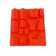 Forma silicon 13 cavitati, Tema Sarbatori de iarna, Pentru prajituri sau Bomboane, Rosu, 27 cm, 241COF