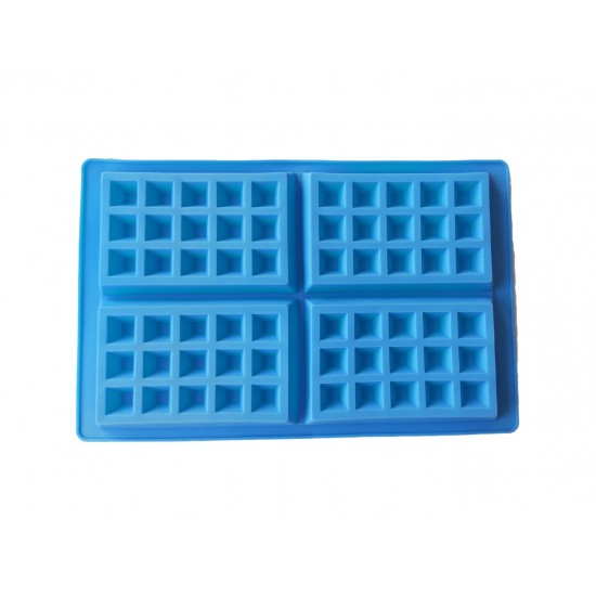 Forma silicon 4 cavitati, Pentru Grofe, Albastru, 28 cm, 234COF