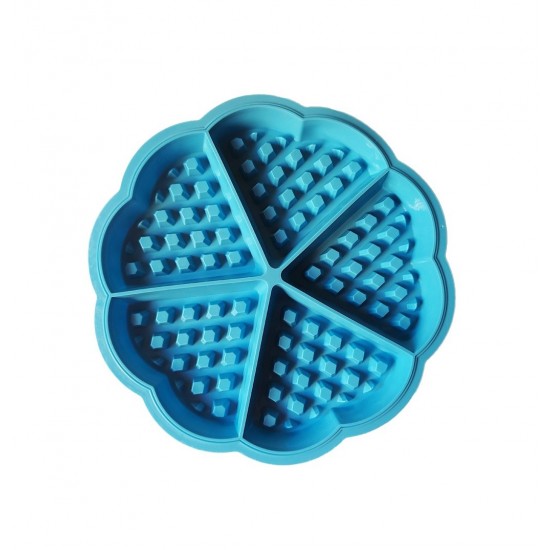 Forma silicon 5 cavitati triunghi, Pentru Grofe, Albastru, 21 cm, 253COF