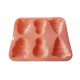 Forma silicon 6 cavitati, Turta dulce, Prajituri, Briose, Portocaliu, 29 cm, 271COF