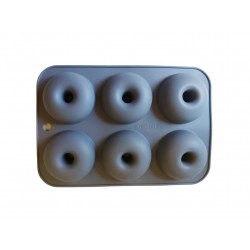 Forma silicon, Pentru Gogosi sau Prajituri, 6 cavitati, Gri, 26 cm, 342COF