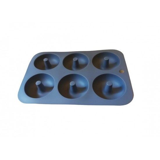 Forma silicon, Pentru Gogosi sau Prajituri, 6 cavitati, Gri, 26 cm, 342COF