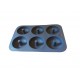 Forma silicon, Pentru Gogosi sau Prajituri, 6 cavitati, Gri, 26 cm, 342COF
