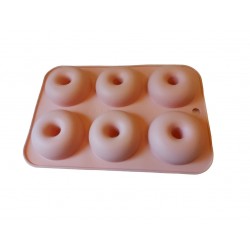 Forma silicon, Pentru Gogosi sau Prajituri, Bej, 6 cavitati, 26 cm, 340COF