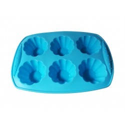 Forma silicon, Pentru prajituri, 6 cavitati, Alabstru, 29 cm, 345COF