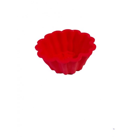 Forma silicon pentru briose, 1 cavitate, Rosu, 9 cm, 330COF