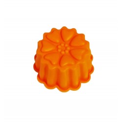 Forma silicon pentru briose, 1 cavitate, Portocaliu, 9 cm, 329COF