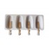 Forma silicon pentru inghetata, 4 cavitati, Alb, 26 cm, 308COF
