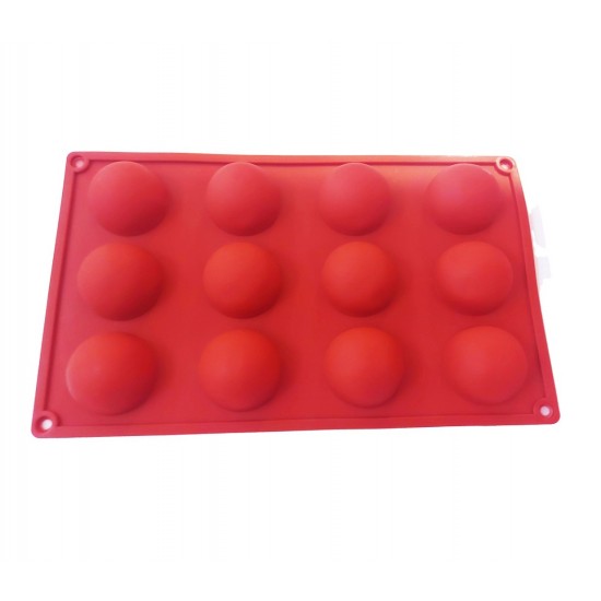 Forma silicon pentru prajituri, 12 cavitati, Rotund, 157COF