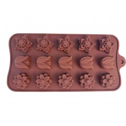 Forma silicon pentru prajituri, Flori, 186COF